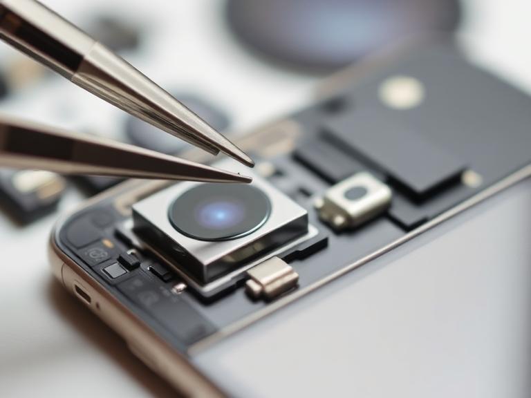 Phone camera module being replaced